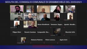 una parte della seduta di consiglio comunale di grammichele del 23 marzo 2021