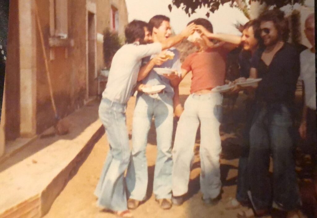 Nino Cutraro e amici nel 1975