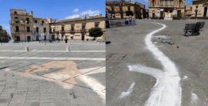 deturpamento piazza carafa grammichele